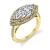 Marquise Shaped Double Halo Engagement Ring
